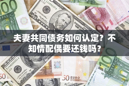 济南夫妻共同债务如何认定？不知情配偶要还钱吗？