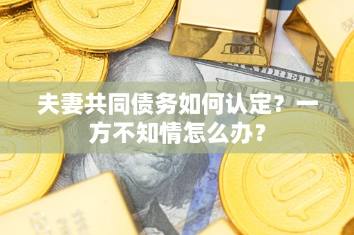 济南夫妻共同债务如何认定？一方不知情怎么办？