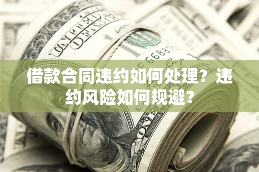 济南借款合同违约如何处理？违约风险如何规避？