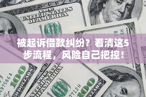 济南被起诉借款纠纷？看清这5步流程，风险自己把控！